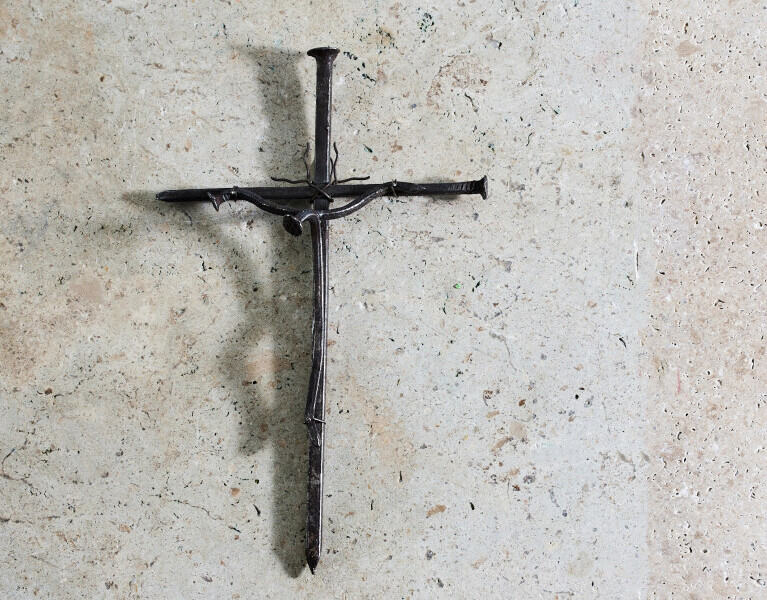 cross made from nails